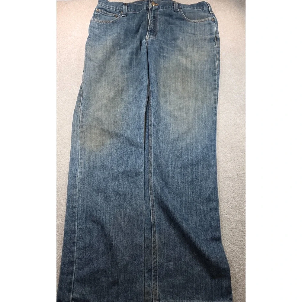 Carhartt Jeans Mens 38x34 Blue Straight Traditional Fit Denim Streetwear Outdoor